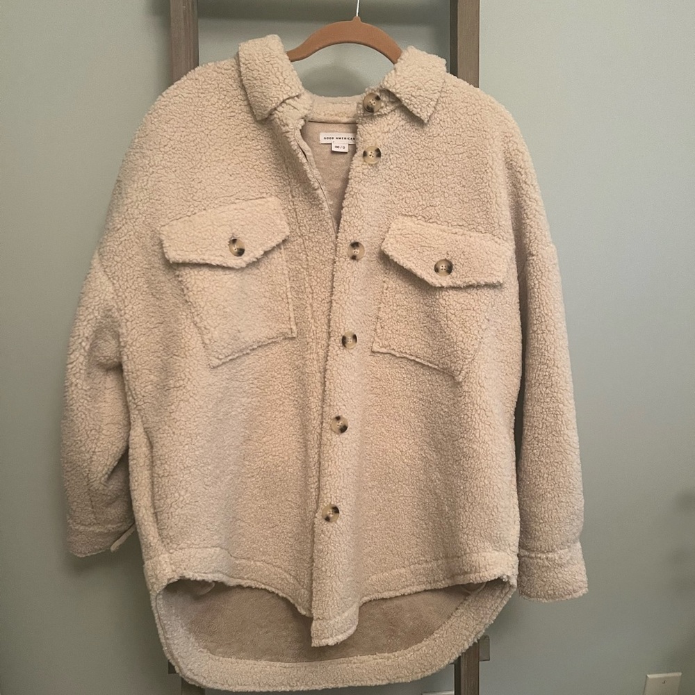 Good American Sherpa Shacket